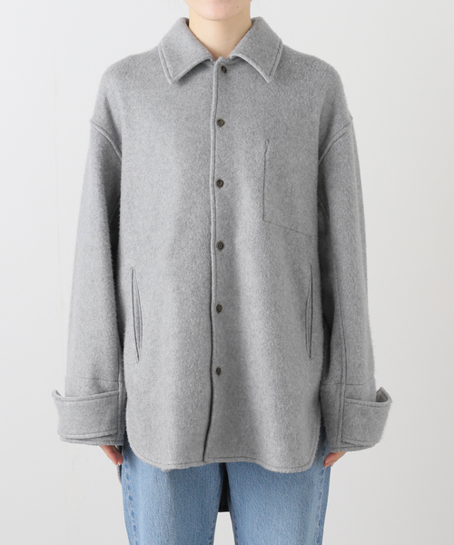 FRAMeWORK(フレームワーク)の「SOWER/ソウワー DHANI シルクコン フリースシャツジャケット(その他アウター・レディース・ライトグレー/アイボリー・FREE)」の12枚目の写真