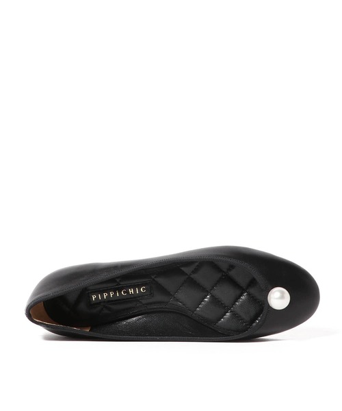 Pippichic（ピッピシック）の「PIPPICHIC / パールフラットシューズ（パンプス・レディース・ブラック・37/36/35.5/38）」の4枚目の写真