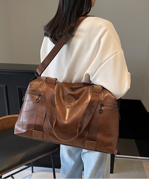 FREE STYLISTS(フリー スタイリスト)の「Y2K 合成皮革 大容量トラベルバッグ ボストンバッグ(ショルダーバッグ・レディース・ブラック/ブラウン・FREE)」の19枚目の写真