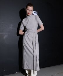 320SHOWROOM（320ショールーム）の「タートルネックラップロングワンピースグレー（ウォーマー付き）（ワンピース）」