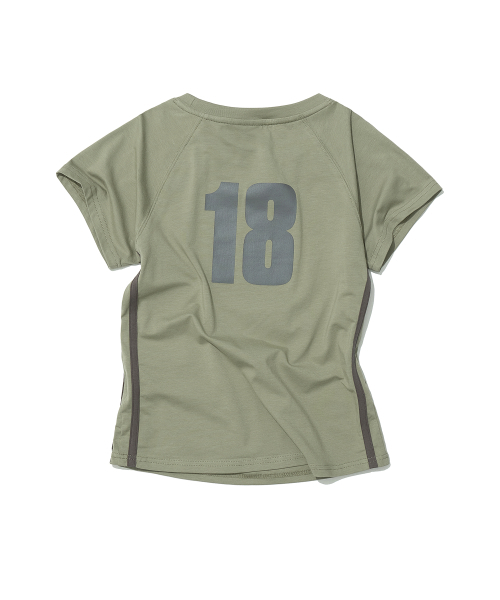 PARTIMENTO WOMEN(パルティメントウィメン)の「ナンバリングプリンテッドT_ライトカーキ(Tシャツ/カットソー・レディース・その他・ONE SIZE)」の1枚目の写真