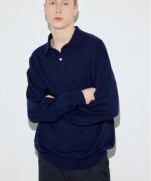 AZUL by moussy | カシミヤミックスポロカラーニットトップス(ニット/セーター)