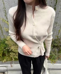 Cross Waist Slim Knit Top