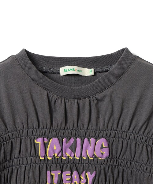 BEAMS mini(ビームスミニ)の「シャーリング カット ワンピース 2026SS(90~140cm)(ワンピース・キッズ・イエロー系その他4/チャコールグレー・140/130/120/110/100/90)」の18枚目の写真