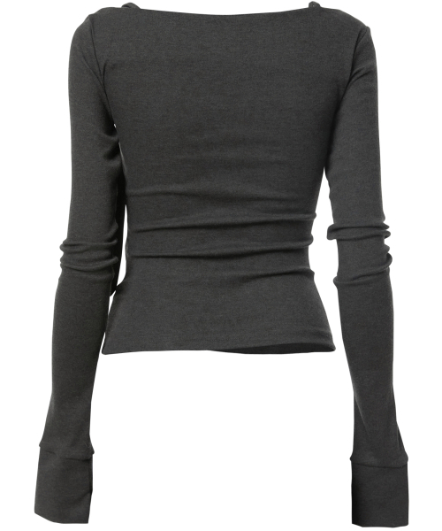 FLAREUP（フレアアップ）の「Layered Bustier Long Sleeve (FL-105_Charcoal)（Tシャツ/カットソー・レディース・チャコール/チャコールグレー・OS）」の8枚目の写真