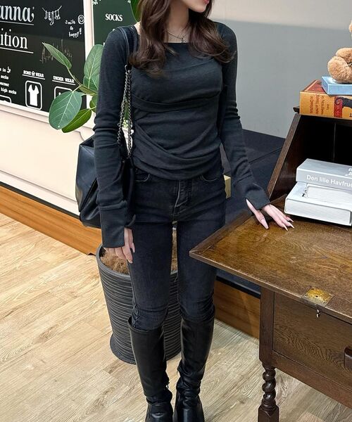 FLAREUP（フレアアップ）の「Layered Bustier Long Sleeve (FL-105_Charcoal)（Tシャツ/カットソー・レディース・チャコール/チャコールグレー・OS）」の18枚目の写真