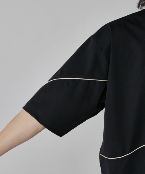 Lui's(ルイス)の「【SURJENT】パイピングメッシュビッグTシャツ(Tシャツ/カットソー・メンズ・バーガンディー/ブラック・2/1)」の10枚目の写真