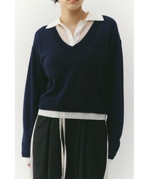 STYLEMIXER | レイヤードポロニットトップ(ニット/セーター)