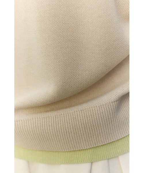 STYLEMIXER（スタイルミキサー）の「レイヤードポロニットトップ（ニット/セーター・レディース・ライトベージュ/ネイビー/グレー・FREE）」の19枚目の写真