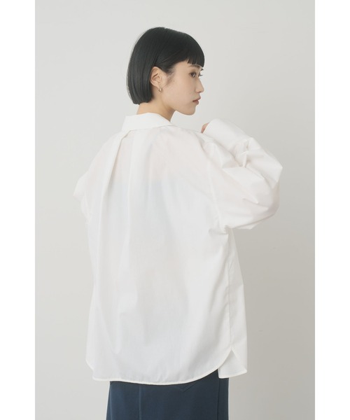 Limue(リミュ)の「フロントフリルディテールシャツ(シャツ/ブラウス・レディース・ピンク/ストライプ/オフホワイト・FREE)」の6枚目の写真
