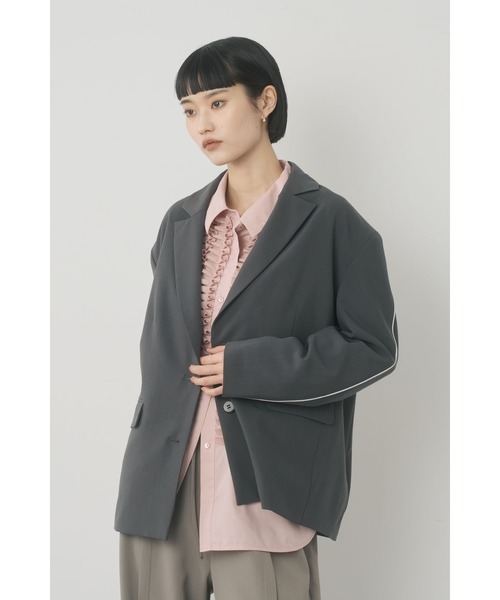Limue(リミュ)の「フロントフリルディテールシャツ(シャツ/ブラウス・レディース・ピンク/ストライプ/オフホワイト・FREE)」の17枚目の写真