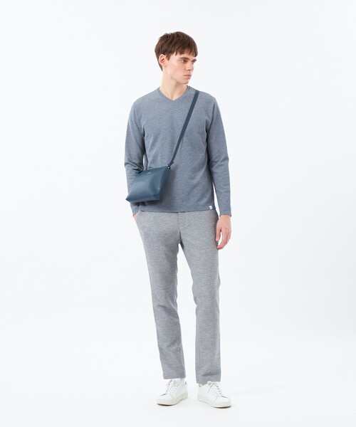 MACKINTOSH PHILOSOPHY（ﾏｯｷﾝﾄｯｼｭ ﾌｨﾛｿﾌｨｰ）の「VネックロンT ストレッチミラノリブ（Tシャツ/カットソー・メンズ・ライトブルー/ホワイト/ブラック/グレー系その他・38/40）」の8枚目の写真