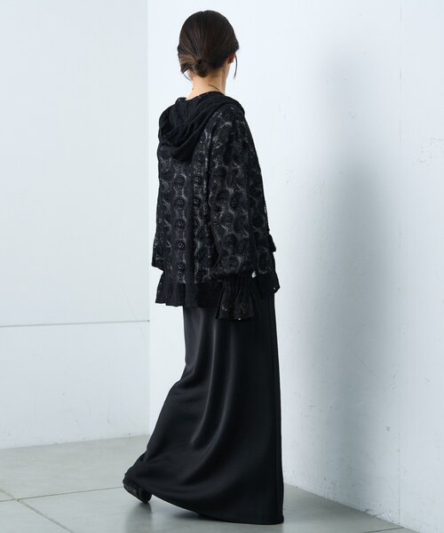 CIAOPANIC TYPY(チャオパニックティピー)の「【india】レースシアーフードブラウス(シャツ/ブラウス・レディース・サックスブルー/ブラック/ホワイト・ONE SIZE)」の15枚目の写真