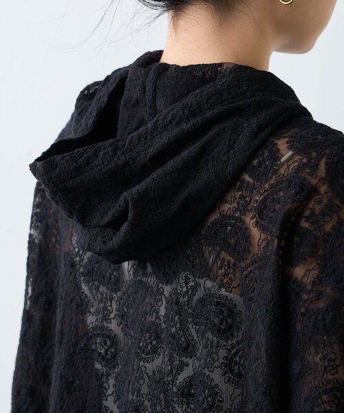 CIAOPANIC TYPY(チャオパニックティピー)の「【india】レースシアーフードブラウス(シャツ/ブラウス・レディース・サックスブルー/ブラック/ホワイト・ONE SIZE)」の20枚目の写真