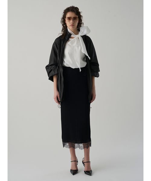 Henon.（ヘノン）の「GATHERING OVER COAT（ブルゾン・レディース・ライトブラウン/ブラック・F）」の4枚目の写真