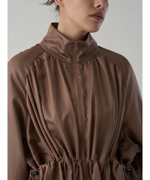 Henon.（ヘノン）の「GATHERING OVER COAT（ブルゾン・レディース・ライトブラウン/ブラック・F）」の10枚目の写真