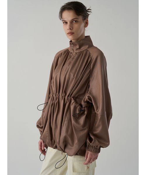 Henon.（ヘノン）の「GATHERING OVER COAT（ブルゾン・レディース・ライトブラウン/ブラック・F）」の13枚目の写真