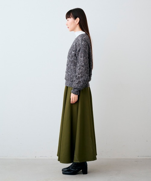 IEDIT(イディット)の「【2枚セット】IEDIT ハイネックカットソーとデザイン柄の透かし編みニットセット(ニット/セーター・レディース・コバルトブルー/グレー/オレンジ・LL/L/M/S/3L)」の6枚目の写真