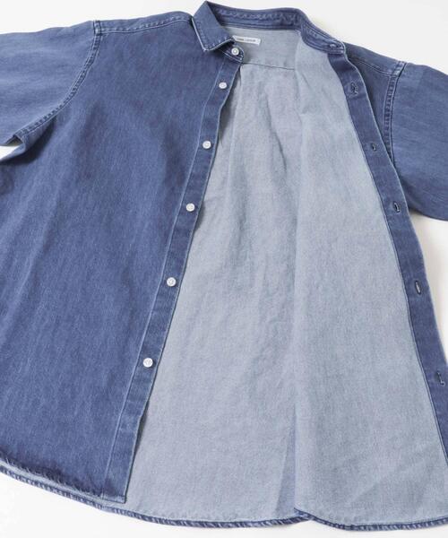 FORK&SPOON(フォークアンドスプーン)の「FORK&SPOON ペーパーデニムシャツ(シャツ/ブラウス・メンズ・ブラック/ブルー・4/5)」の17枚目の写真