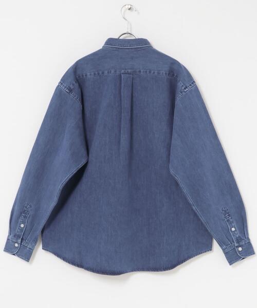 FORK&SPOON(フォークアンドスプーン)の「FORK&SPOON ペーパーデニムシャツ(シャツ/ブラウス・メンズ・ブラック/ブルー・4/5)」の18枚目の写真