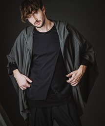 NO ID.（ノーアイディ）の「mpa4051-ﾄﾞﾛｰｽﾄﾘﾝｸﾞｽﾌｰﾃﾞｯﾄﾞﾎﾟﾝﾁｮ(458006-412T)（ポンチョ）」