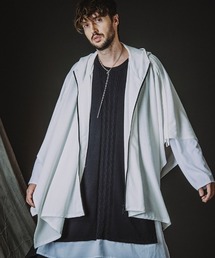 NO ID.（ノーアイディ）の「mpa4051-ﾄﾞﾛｰｽﾄﾘﾝｸﾞｽﾌｰﾃﾞｯﾄﾞﾎﾟﾝﾁｮ(458006-412T)（ポンチョ）」