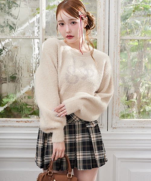 one after another NICE CLAUP(ワンアフターアナザーナイスクラップ)の「新色追加/【S/Mサイズ展開】金ボタンプリーツミニスカート(スカート・レディース・ブラック系その他/杢グレー/ベージュ系その他・SMALL/MEDIUM)」の6枚目の写真