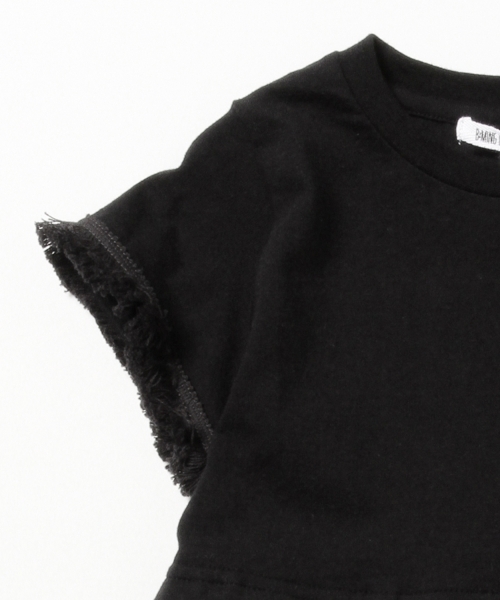 B:MING by BEAMS（ビーミングバイビームス）の「ビーミング by ビームス / カット×布帛ストライプワンピース（ワンピース・キッズ・トップグレー/ブラック/ホワイト・130/110/90/100/120/80）」の17枚目の写真