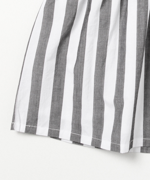 B:MING by BEAMS（ビーミングバイビームス）の「ビーミング by ビームス / カット×布帛ストライプワンピース（ワンピース・キッズ・トップグレー/ブラック/ホワイト・130/110/90/100/120/80）」の11枚目の写真