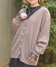 axes femme | 薔薇×蝶刺繍ロングカーディガン(テーラードジャケット)