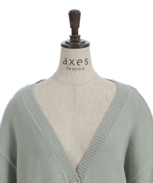 axes femme（アクシーズファム）の「薔薇×蝶刺繍ロングカーディガン（テーラードジャケット・レディース・ホワイト/モカ/グリーン・FREE）」の11枚目の写真
