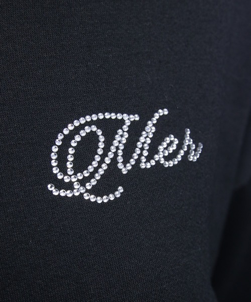 clear（クリア）の「ワンポイントラインストーンパーカー(セット可)[カジュアル 着回し抜群 大人]≪新作≫（パーカー・レディース・ブラック/グレー・F）」の21枚目の写真