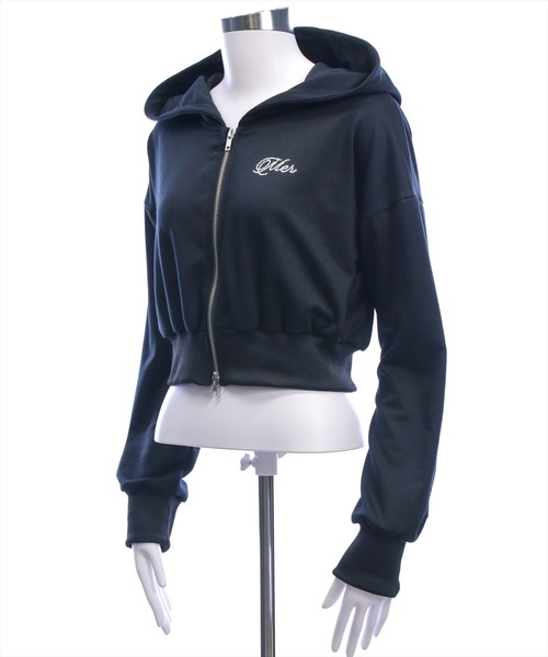 clear（クリア）の「ワンポイントラインストーンパーカー(セット可)[カジュアル 着回し抜群 大人]≪新作≫（パーカー・レディース・ブラック/グレー・F）」の13枚目の写真