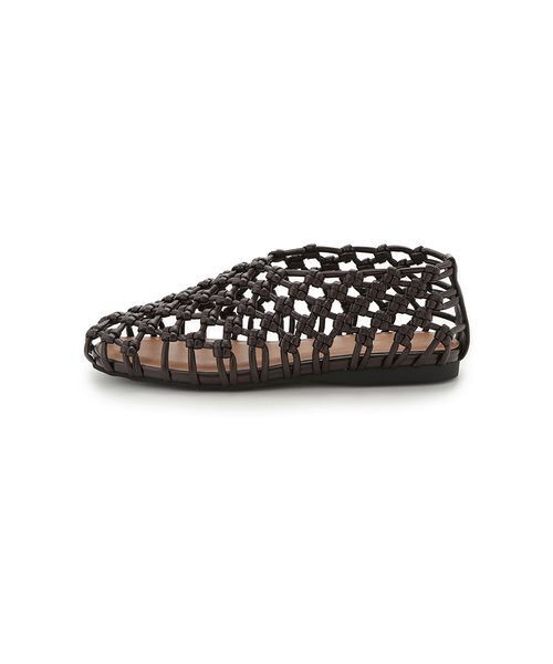 Mila Owen（ミラオーウェン）の「メッシュバレエ（バレエシューズ・レディース・アイボリー/ダークブラウン/レッド・38/37/36）」の13枚目の写真