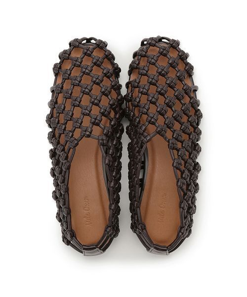 Mila Owen（ミラオーウェン）の「メッシュバレエ（バレエシューズ・レディース・アイボリー/ダークブラウン/レッド・38/37/36）」の15枚目の写真