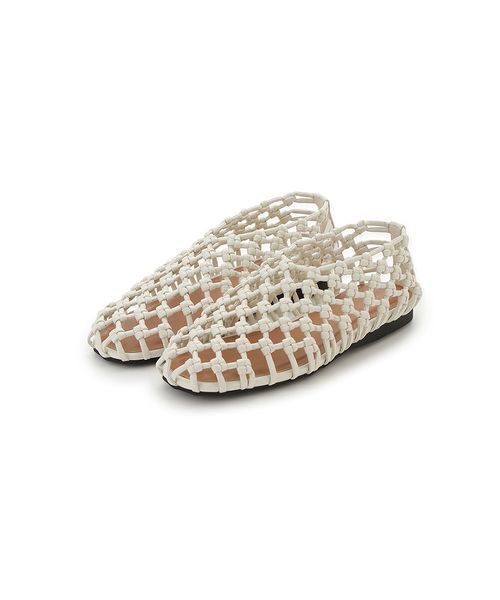 Mila Owen（ミラオーウェン）の「メッシュバレエ（バレエシューズ・レディース・アイボリー/ダークブラウン/レッド・38/37/36）」の19枚目の写真