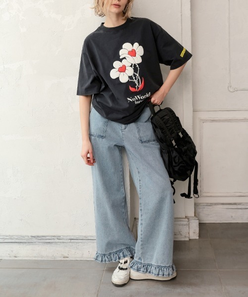 STYLISE（スタイライズ）の「【MATATABI】flower TEE / ブラック [MTTB-T-006]（Tシャツ/カットソー・メンズ・ブラック・M/L）」の6枚目の写真
