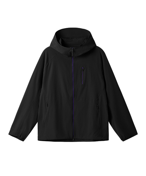 BUTTON SEOUL(ボタンソウル)の「ツーウェイジップアップストレッチウーブンウインドブレーカージャケット(4 COLORS)(ナイロンジャケット・メンズ・ブラック/ブルー/ライトグレー/イエロー・M(48)/L(50)/XL)」の1枚目の写真