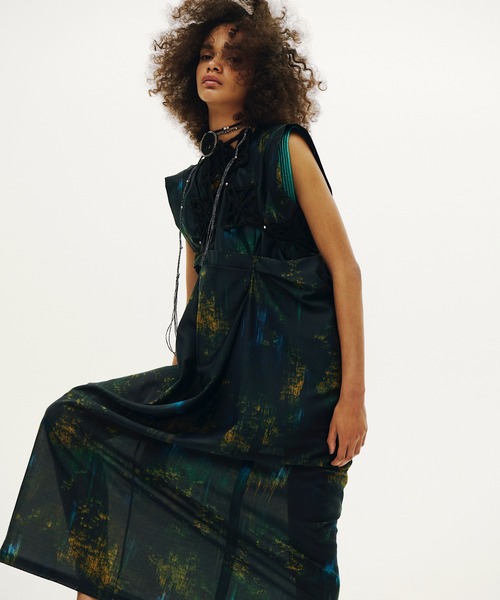 RUMCHE(ラムシェ)の「Corn Graphic Dress / コーングラフィックドレス(ワンピース・レディース・ネイビー・SMALL/MEDIUM)」の1枚目の写真