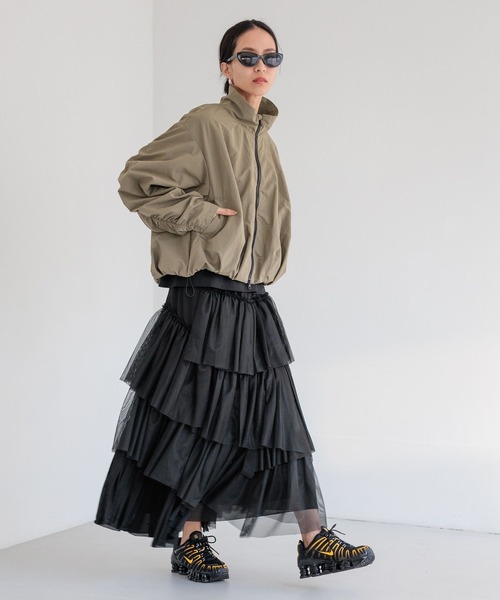 BAYFLOW(ベイフロー)の「【HEREIAM】デコラティブスカート(スカート・レディース・オフホワイト/ブラック・FREE)」の12枚目の写真