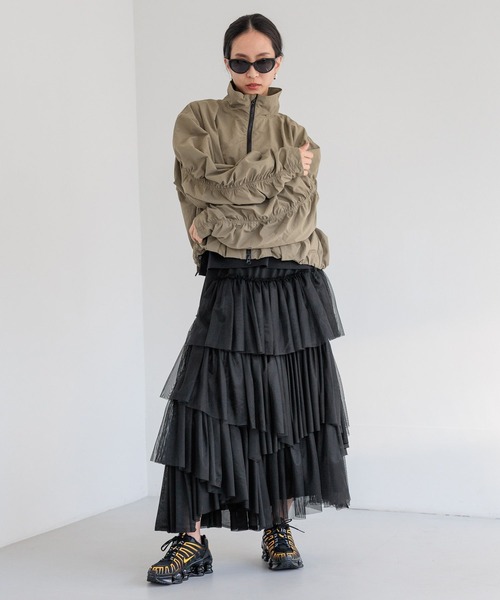 BAYFLOW(ベイフロー)の「【HEREIAM】デコラティブスカート(スカート・レディース・オフホワイト/ブラック・FREE)」の16枚目の写真