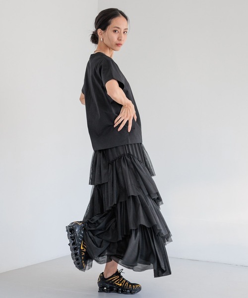 BAYFLOW(ベイフロー)の「【HEREIAM】デコラティブスカート(スカート・レディース・オフホワイト/ブラック・FREE)」の18枚目の写真