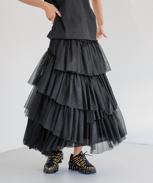 BAYFLOW(ベイフロー)の「【HEREIAM】デコラティブスカート(スカート・レディース・オフホワイト/ブラック・FREE)」の20枚目の写真