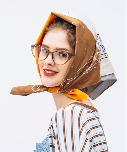 niko and...（ニコアンド）の「オリジナルアソートコットンバンダナ（ストール/ショール・レディース・ネイビー/その他2/その他1/イエロー/レッド/ホワイト・0）」の6枚目の写真