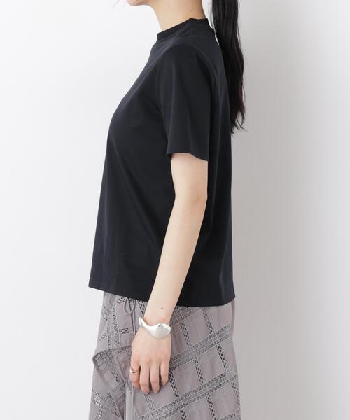 NANO universe(ナノユニバース)の「DressT/シルケットスムースモックネックTシャツ(Tシャツ/カットソー・レディース・ホワイト/ブラック/グレー系その他4・M/S)」の13枚目の写真