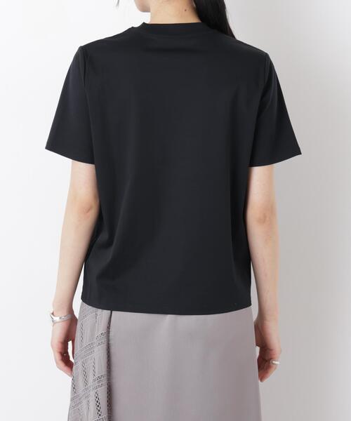 NANO universe(ナノユニバース)の「DressT/シルケットスムースモックネックTシャツ(Tシャツ/カットソー・レディース・ホワイト/ブラック/グレー系その他4・M/S)」の14枚目の写真