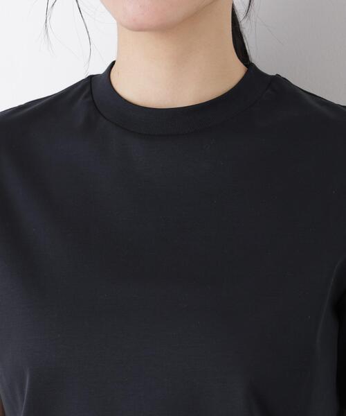 NANO universe(ナノユニバース)の「DressT/シルケットスムースモックネックTシャツ(Tシャツ/カットソー・レディース・ホワイト/ブラック/グレー系その他4・M/S)」の15枚目の写真