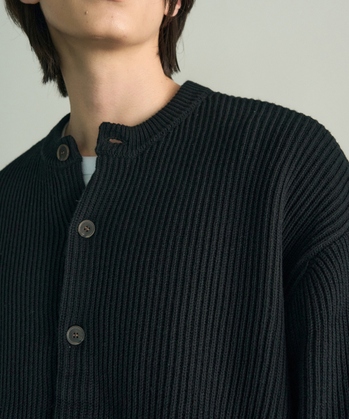 ROTEMBER（ローテンバー）の「アーカイブコットンクロップニットカーディガン[BLACK]（カーディガン/ボレロ・メンズ・その他・MEDIUM/LARGE/X-LARGE）」の3枚目の写真