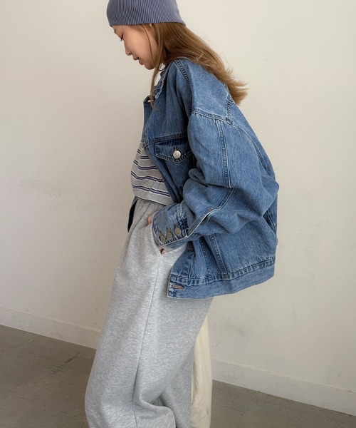 PICHI（ピイチ）の「ルーズデニムジャケット（デニムジャケット・レディース・ブラック/ブルー・FREE）」の16枚目の写真