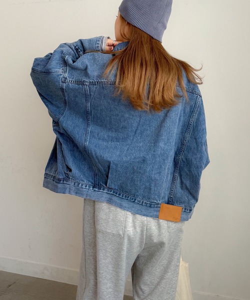 PICHI（ピイチ）の「ルーズデニムジャケット（デニムジャケット・レディース・ブラック/ブルー・FREE）」の15枚目の写真